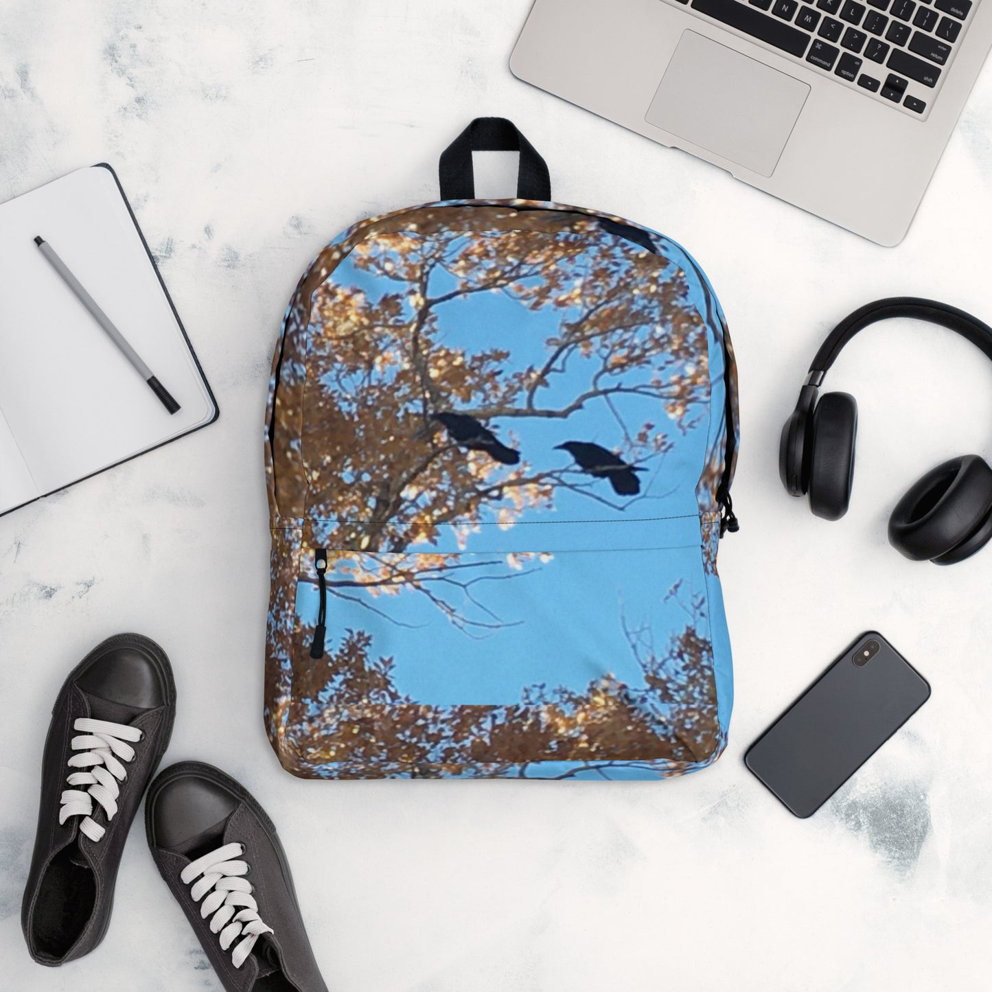 BACKPACK : TWO CROWS MEETING IN TREES