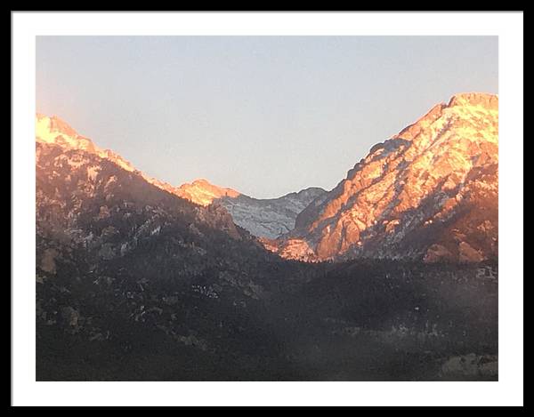 Winter Magic Hour Crestone - Framed Print