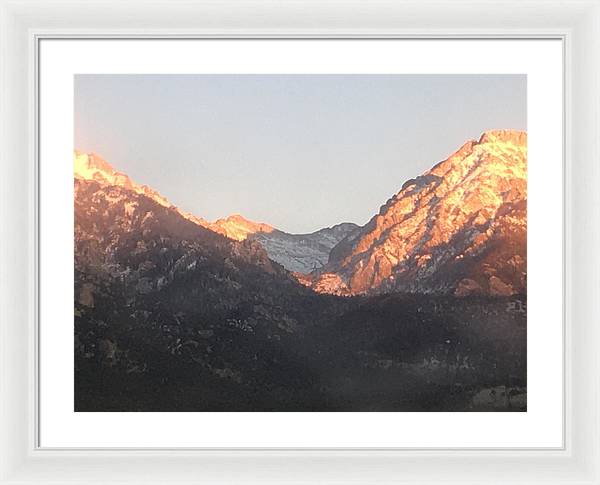 Winter Magic Hour Crestone - Framed Print