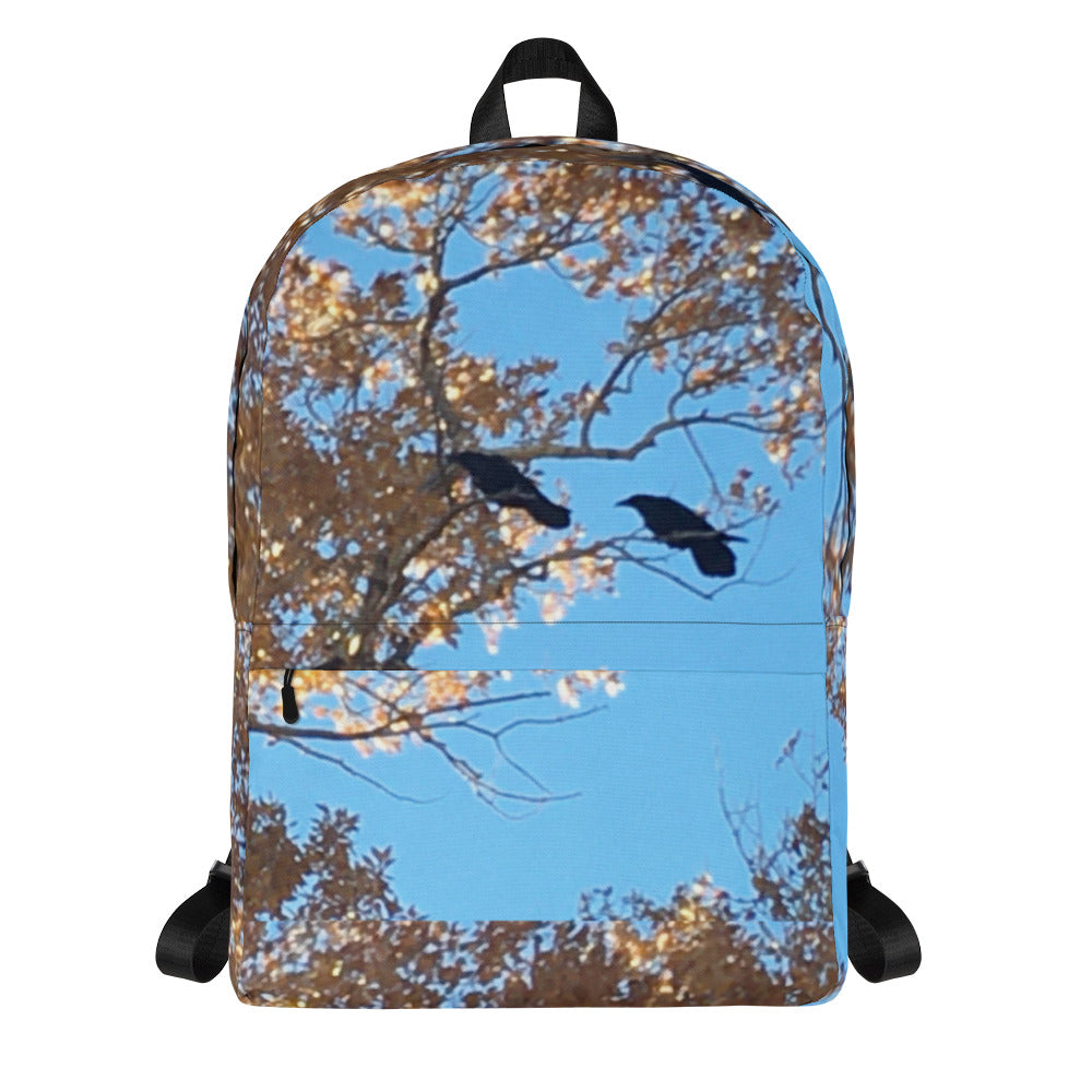 BACKPACK : TWO CROWS MEETING IN TREES