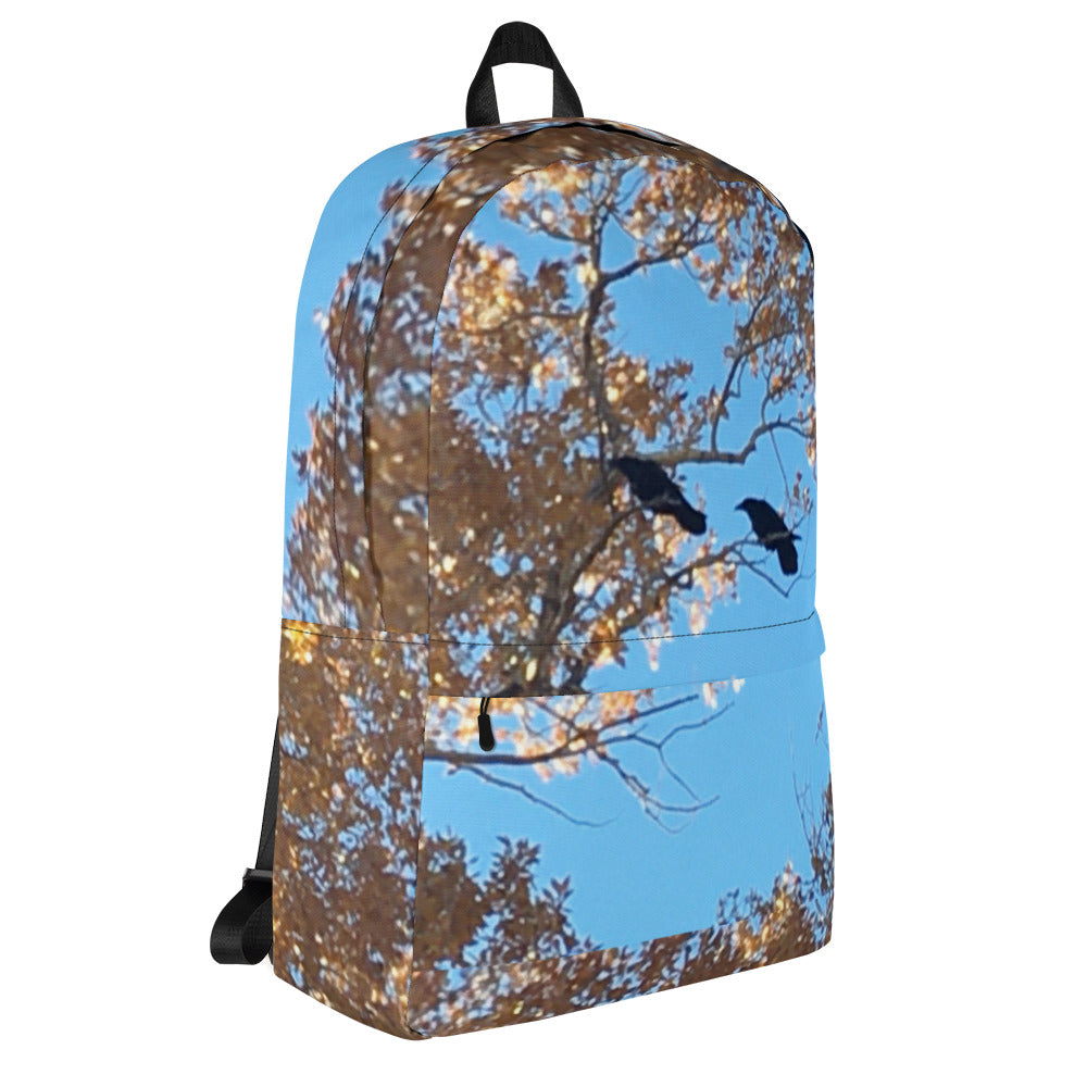 BACKPACK : TWO CROWS MEETING IN TREES