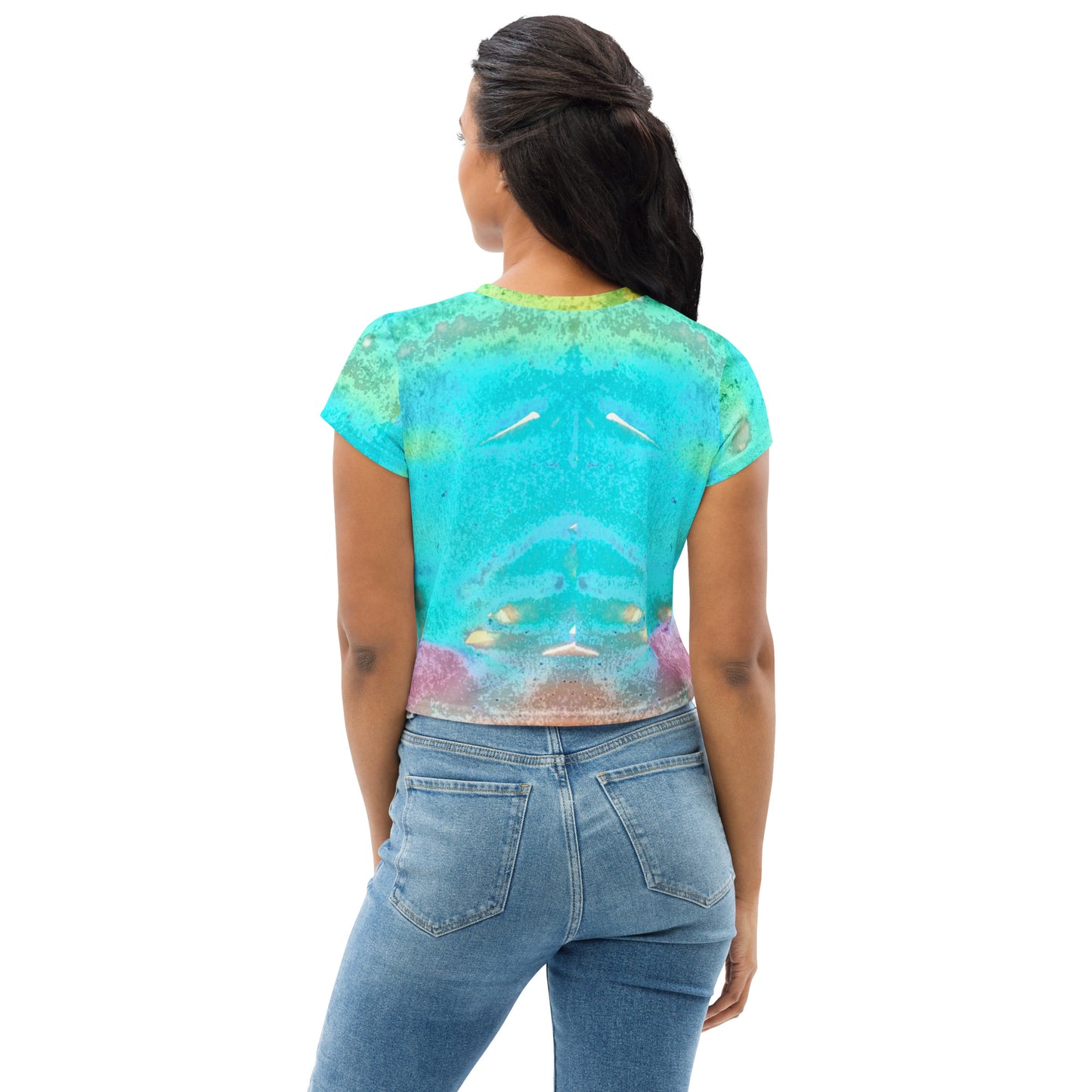 CROP TEE : TROPICAL WATER MOVEMENTS