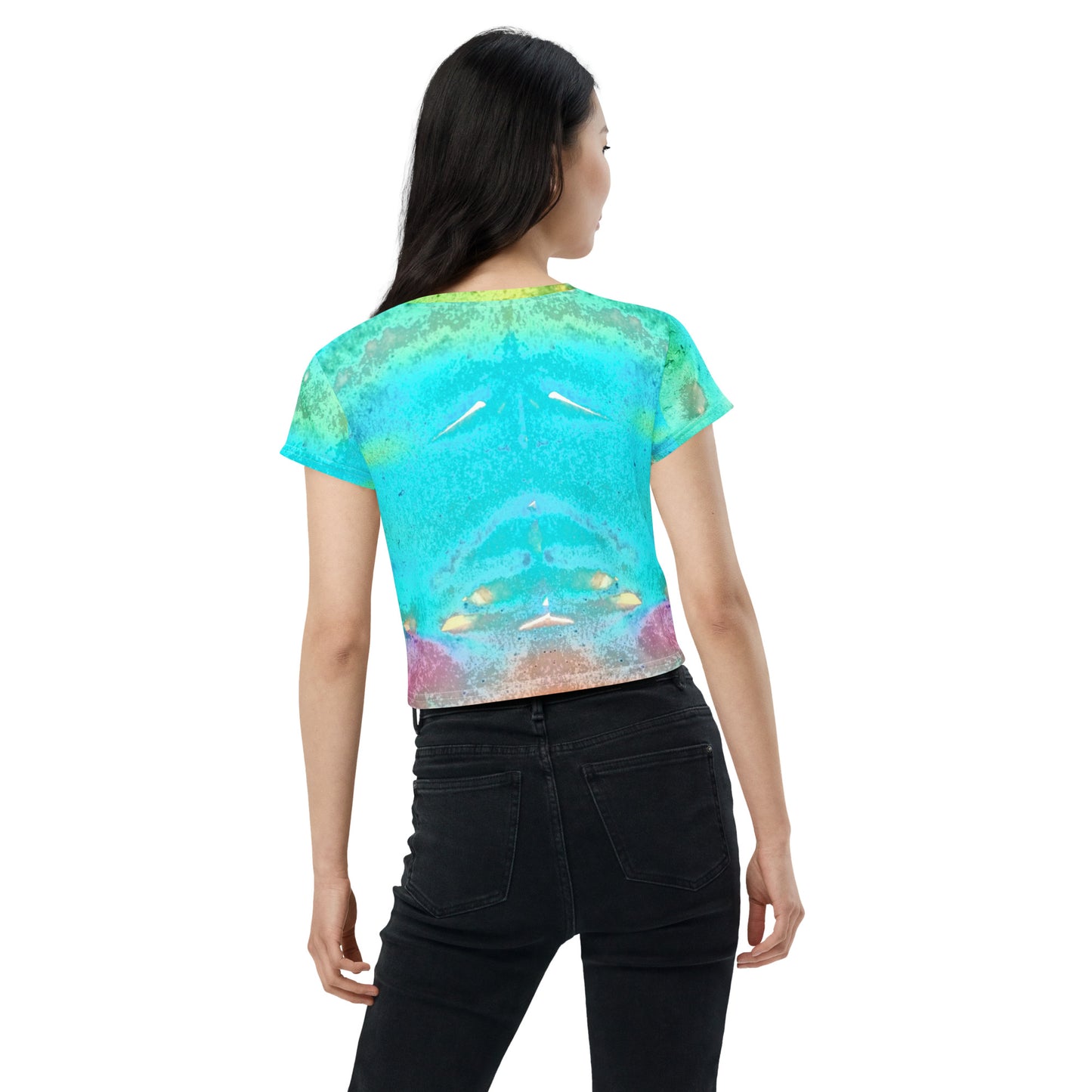 CROP TEE : TROPICAL WATER MOVEMENTS