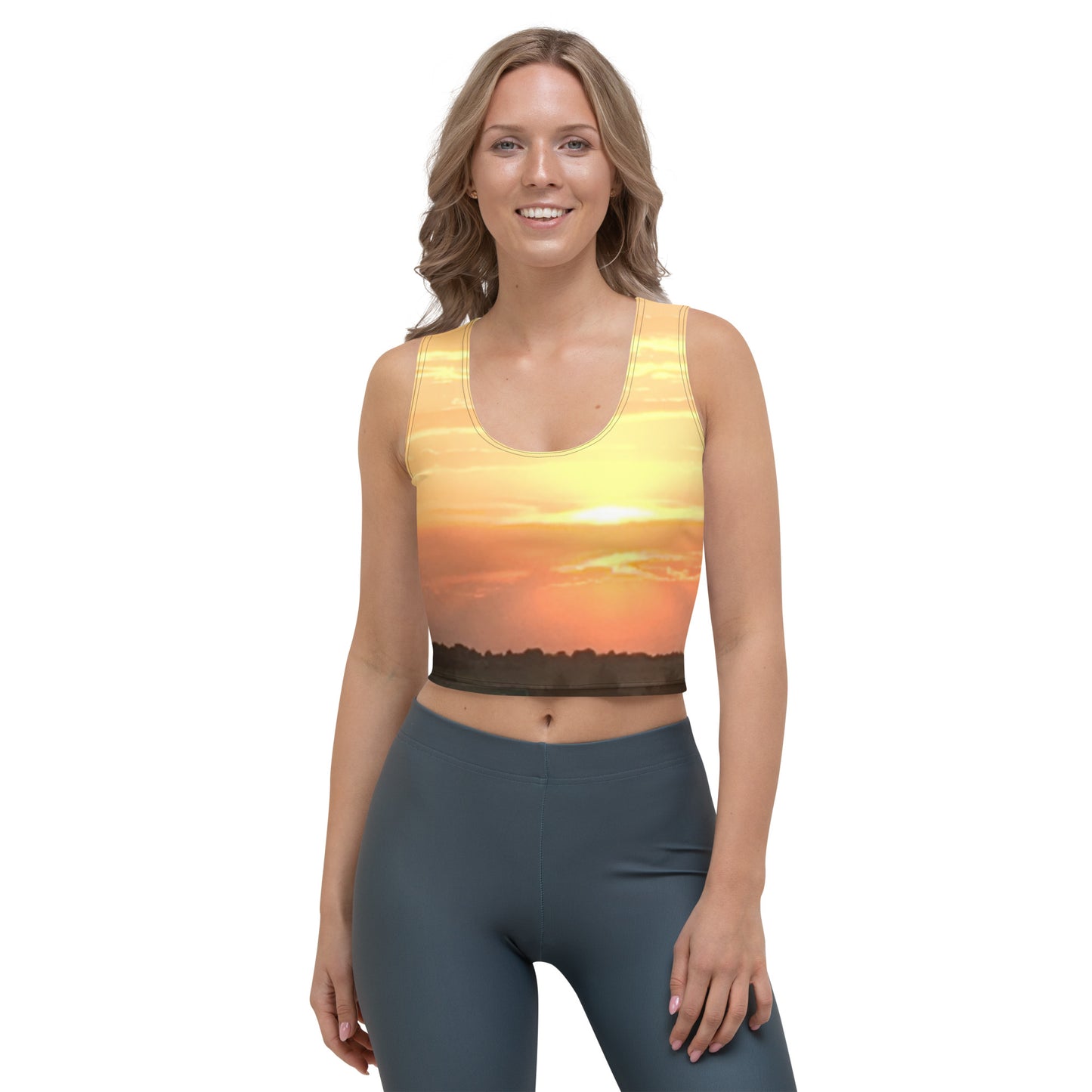 CROP TOP TANK : WESTERN SUNSET