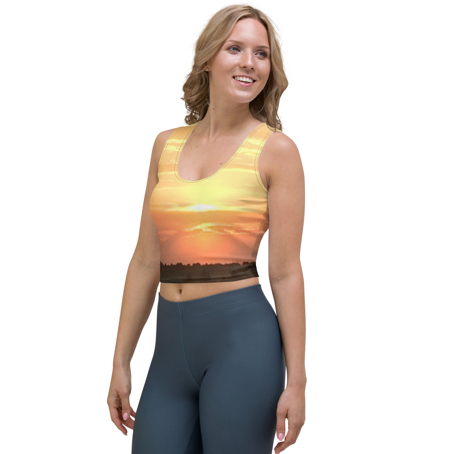 CROP TOP TANK : WESTERN SUNSET