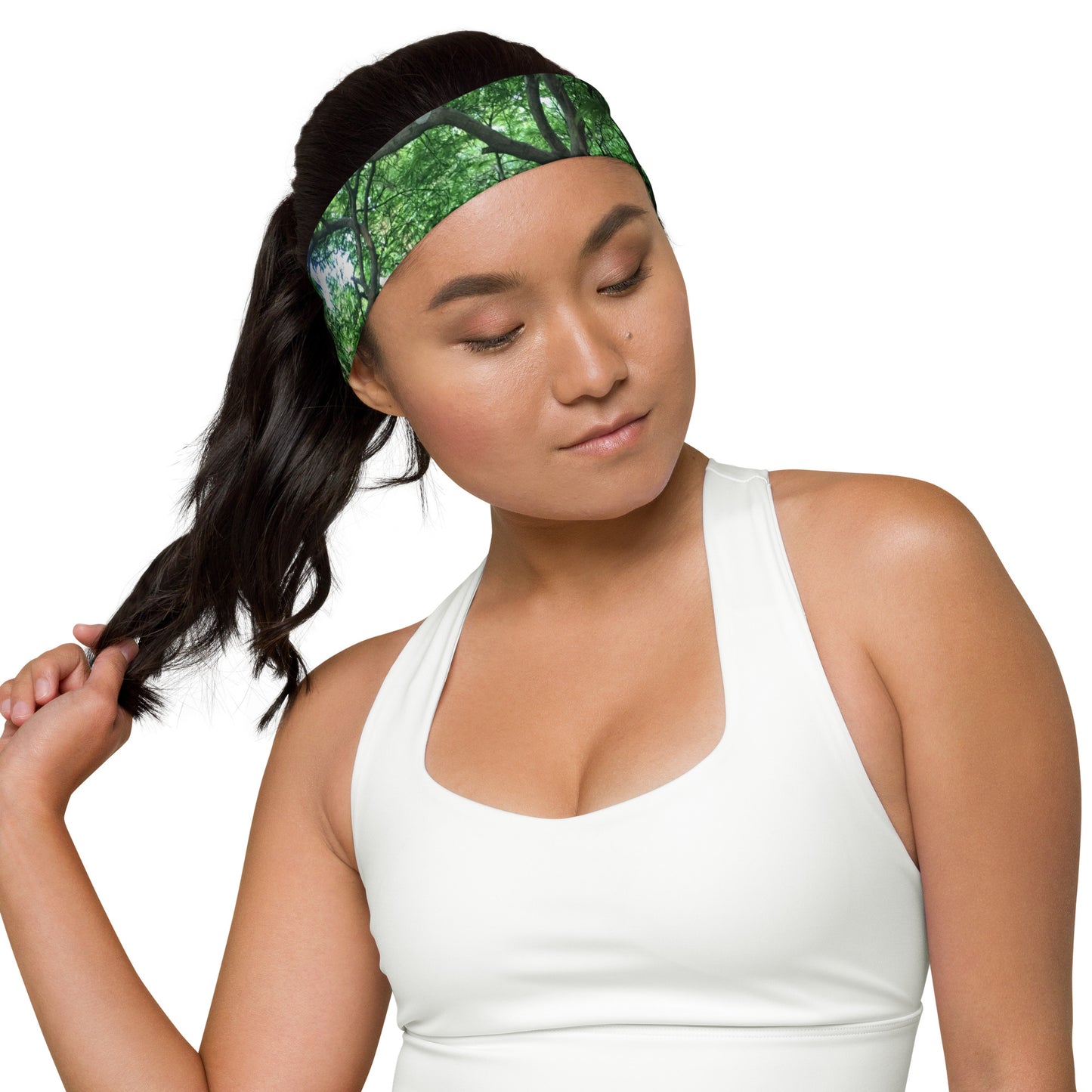 HEADBAND : GREEN CASCADING MAPLE TREE