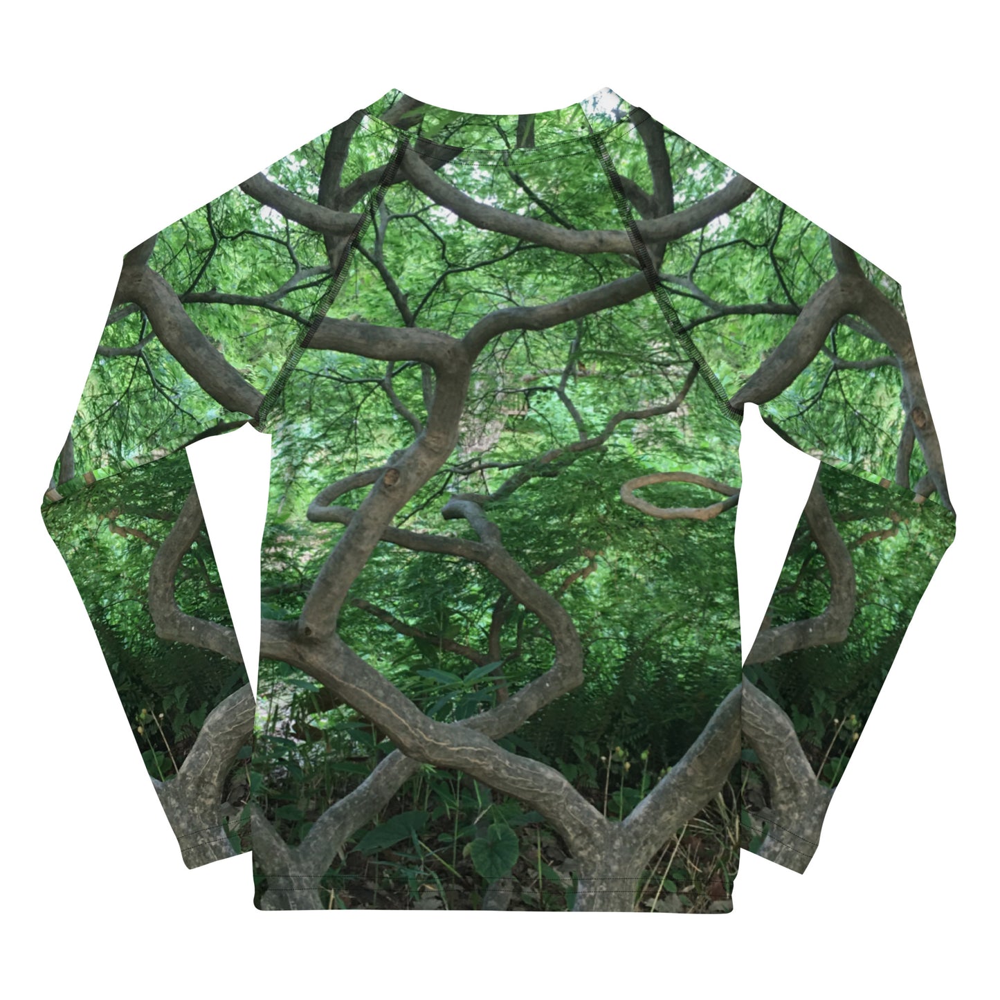 TODDLER LONG SLEEVE RASH GUARD SHIRT : CASCADING JAPANESE MAPLE TREE