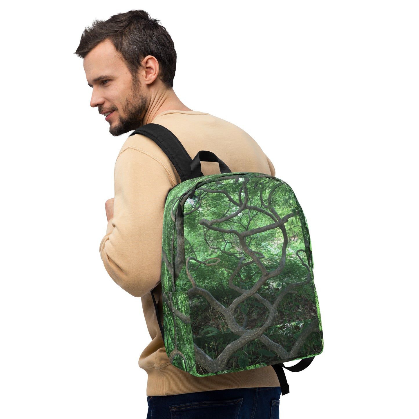 MINIMALIST BACKPACK : GREEN CASCADING JAPANESE MAPLE TREE