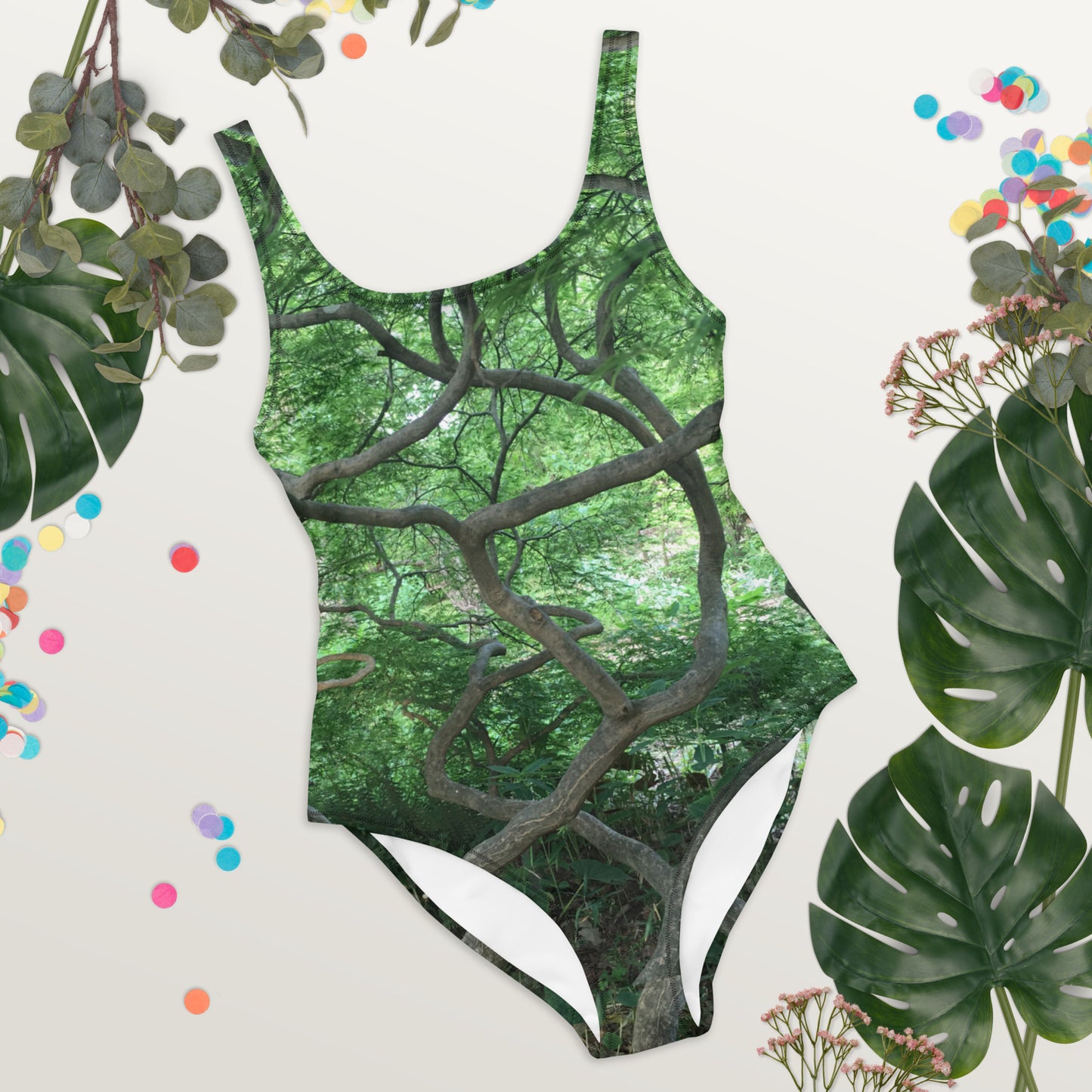 ONE-PIECE SWIMSUIT : CASCADING JAPANESE MAPLE