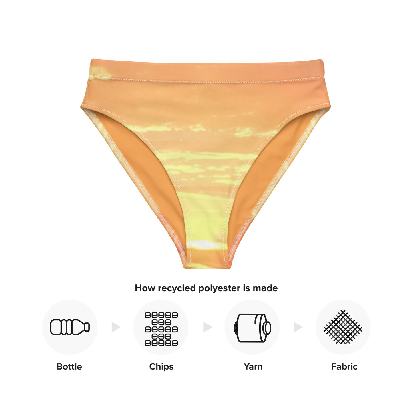 ECO HIGH-WAISTED BIKINI BOTTOM : WESTERN SUNSET