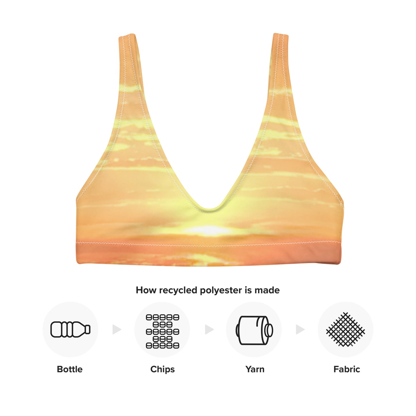 ECO BIKINI TOP : WESTERN SUNSET