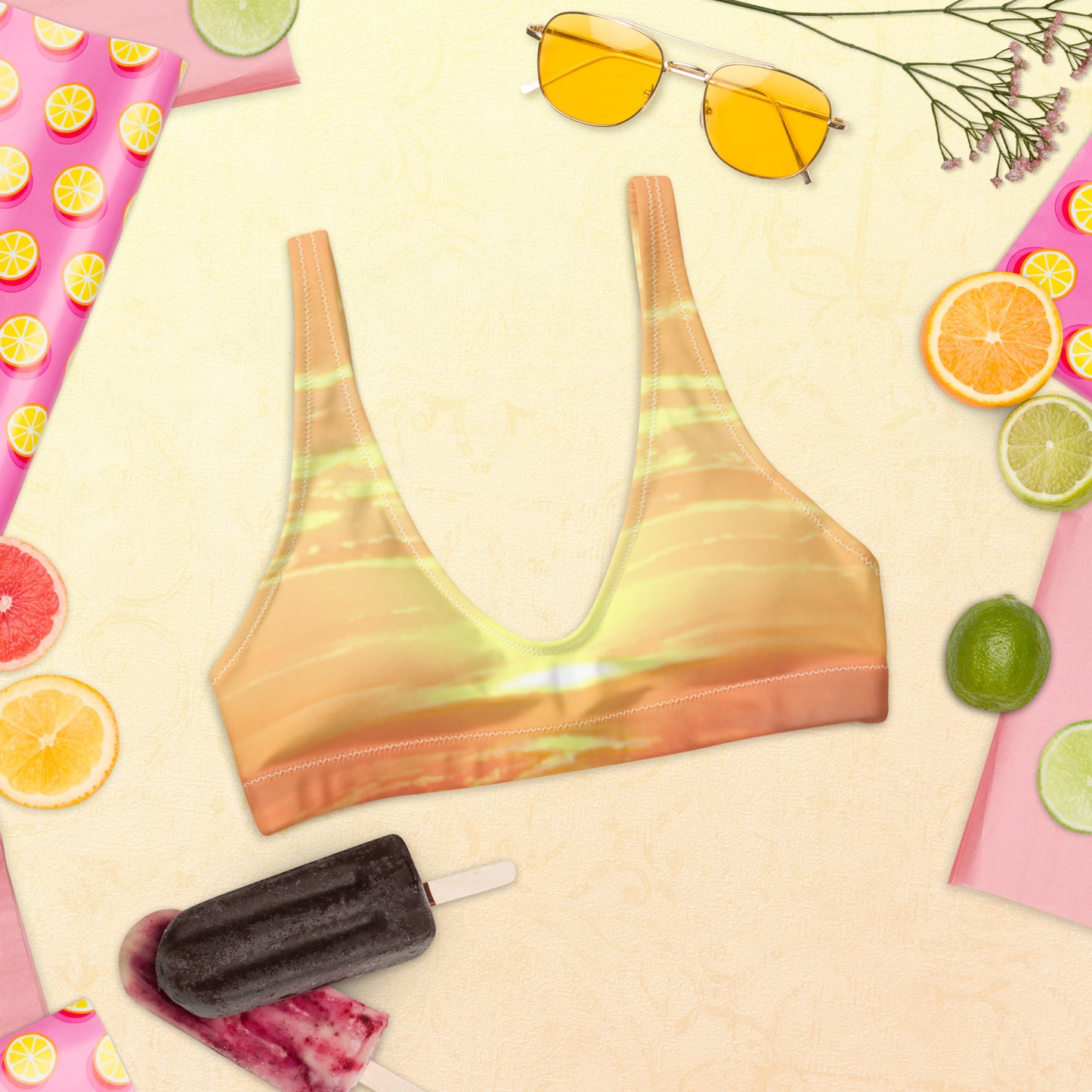 ECO BIKINI TOP : WESTERN SUNSET