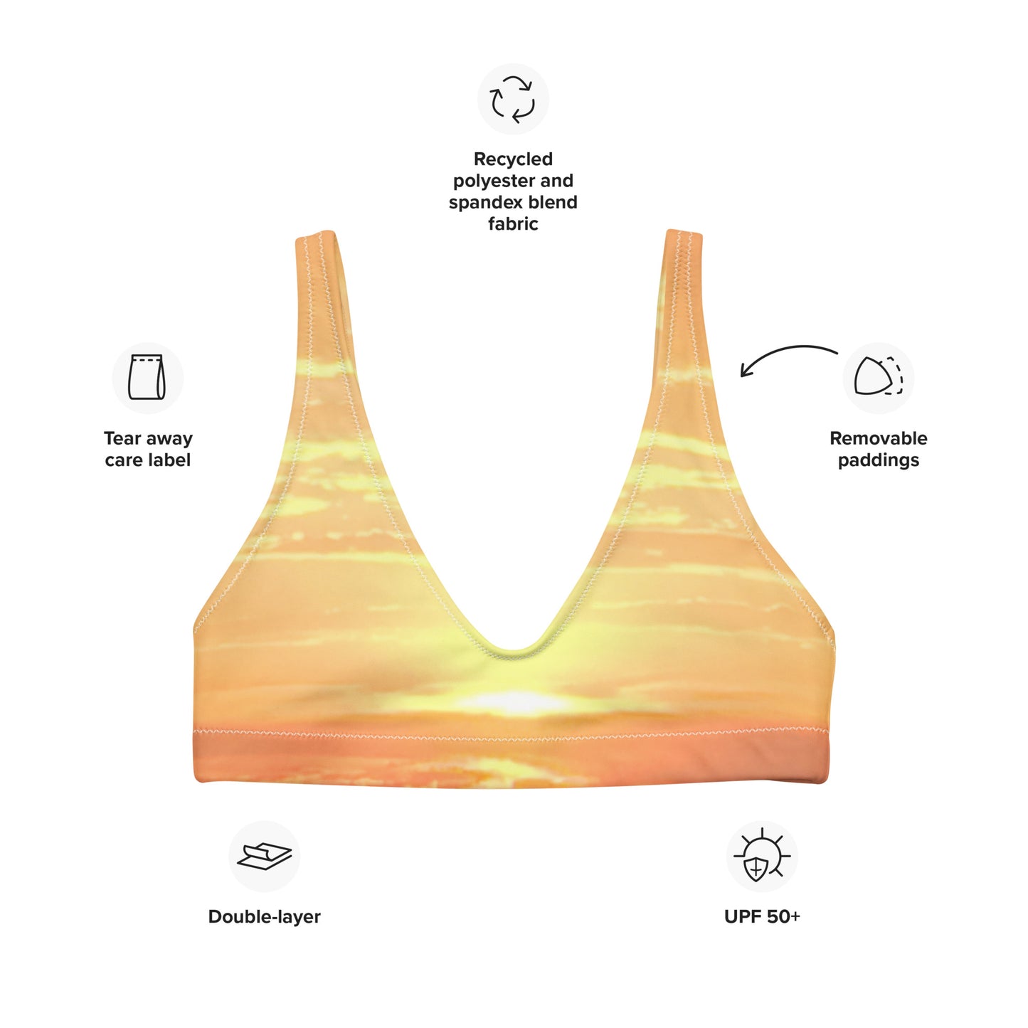 ECO BIKINI TOP : WESTERN SUNSET