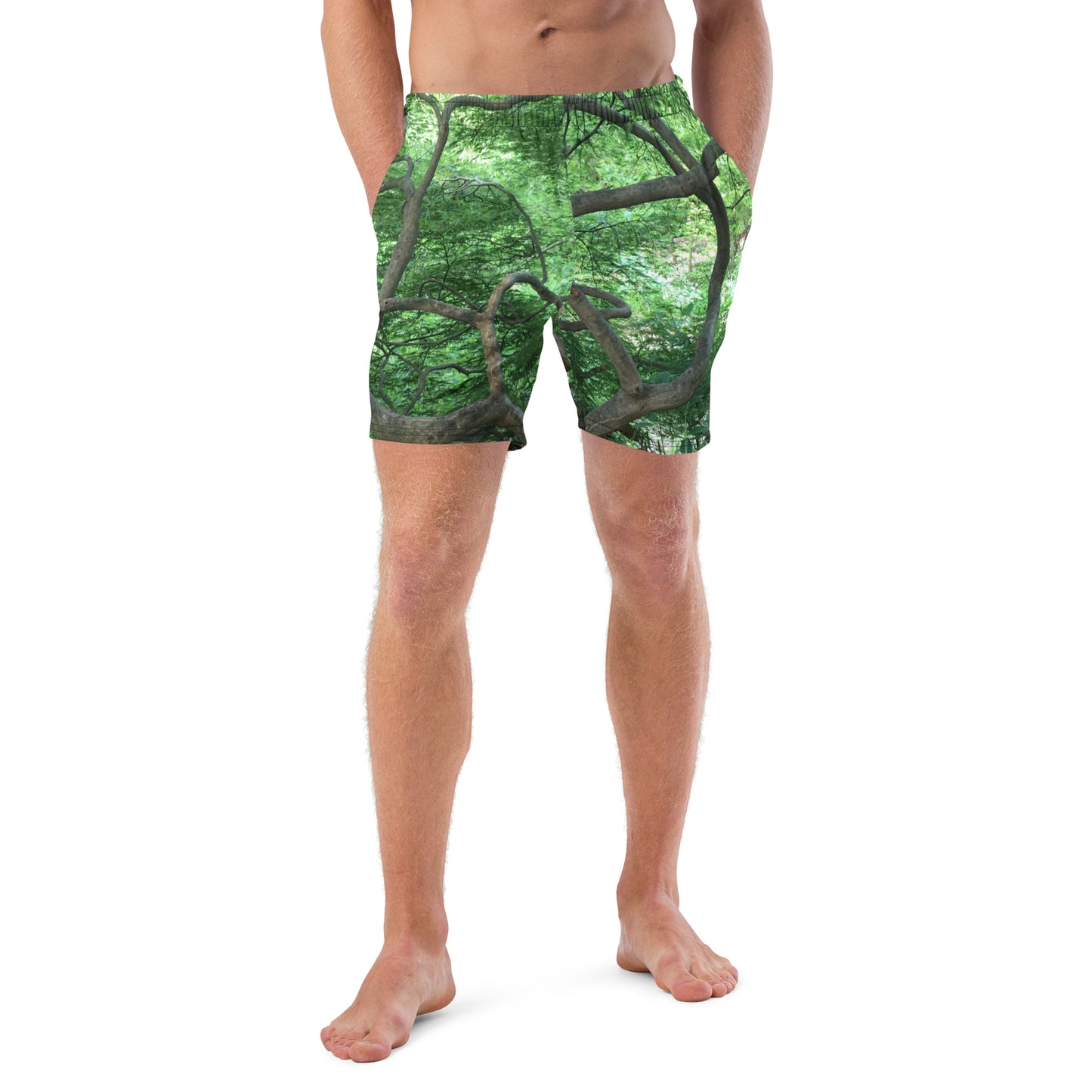 MEN'S ECO SWIM TRUNKS : JAPANESE MAPLE TREE