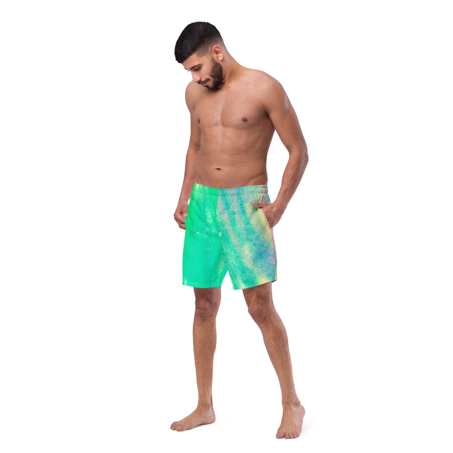 ECO SWIM TRUNKS : TROPICAL WATER MOVEMENT