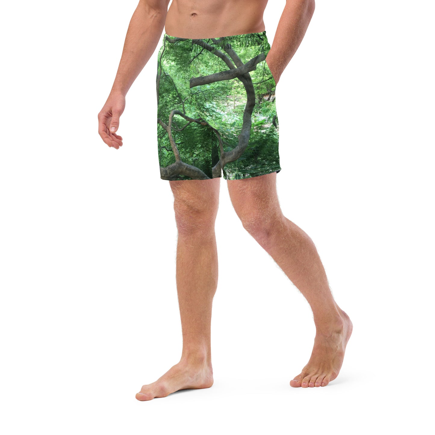 MEN'S ECO SWIM TRUNKS : JAPANESE MAPLE TREE