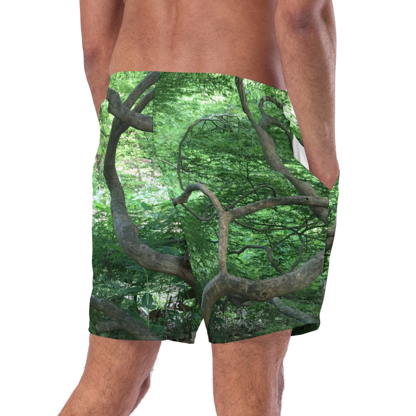 MEN'S ECO SWIM TRUNKS : JAPANESE MAPLE TREE