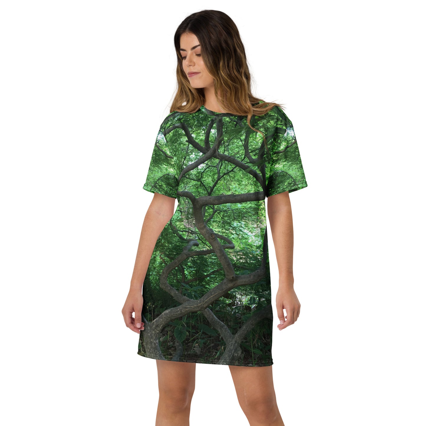 T-SHIRT DRESS : CASCADING JAPANESE MAPLE