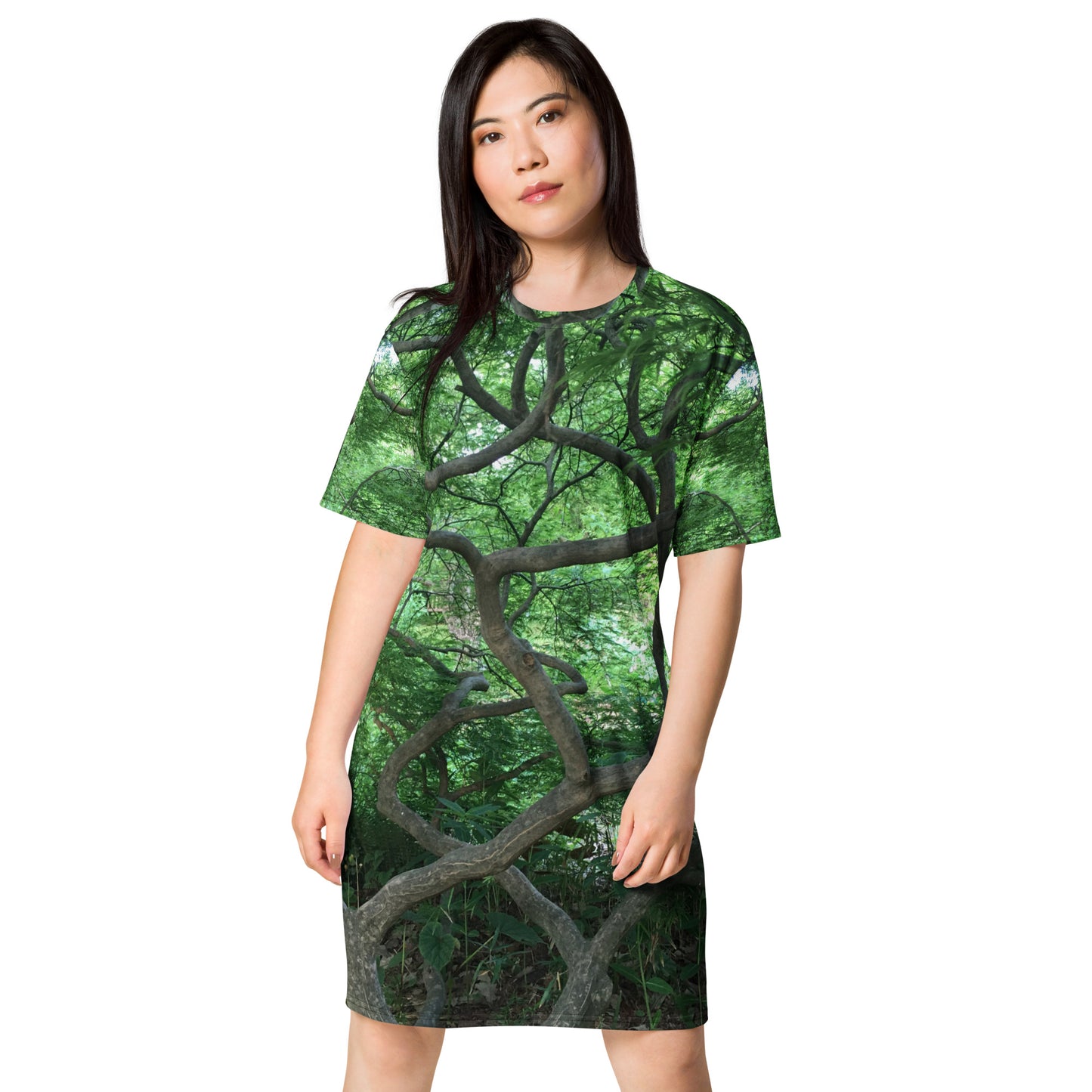 T-SHIRT DRESS : CASCADING JAPANESE MAPLE