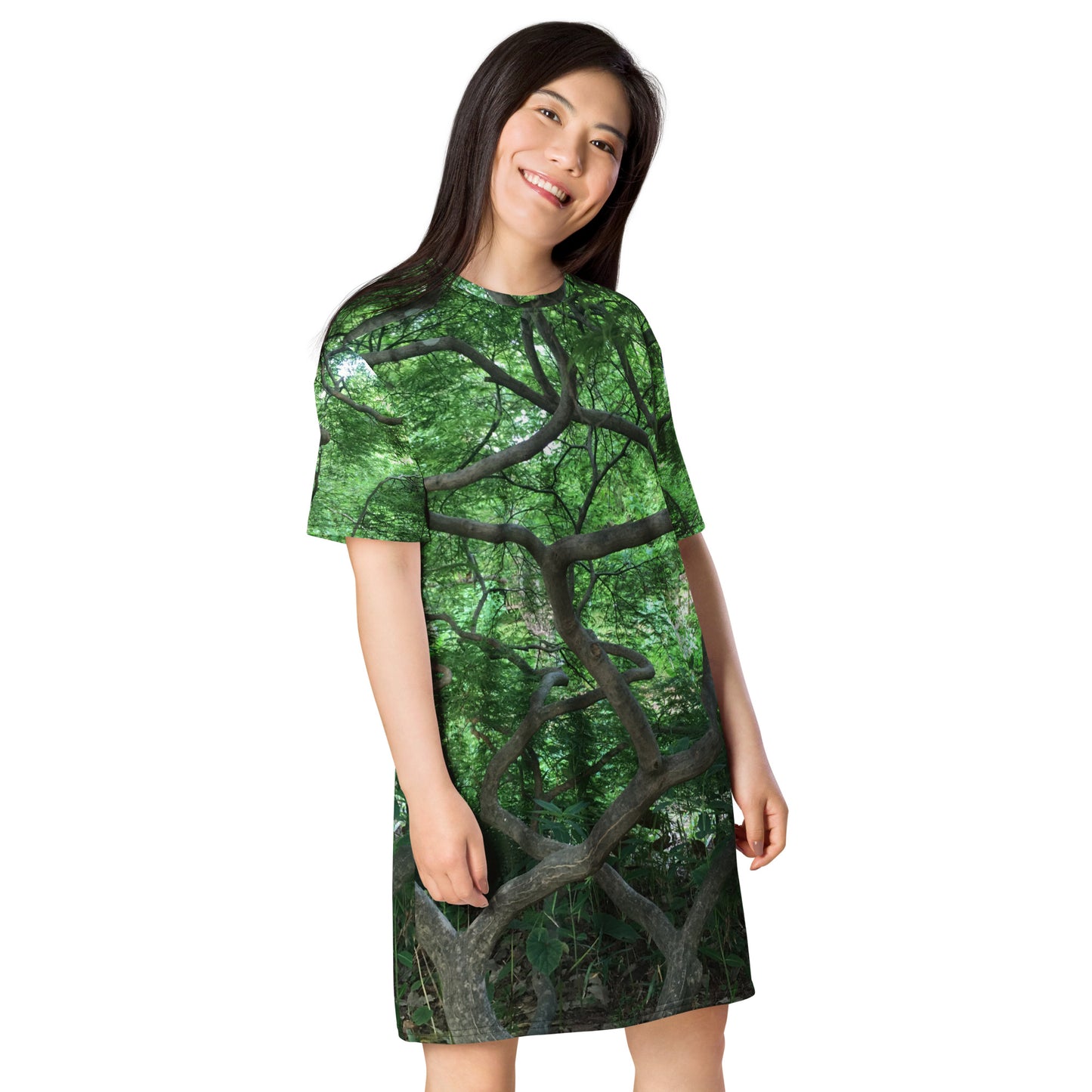 T-SHIRT DRESS : CASCADING JAPANESE MAPLE