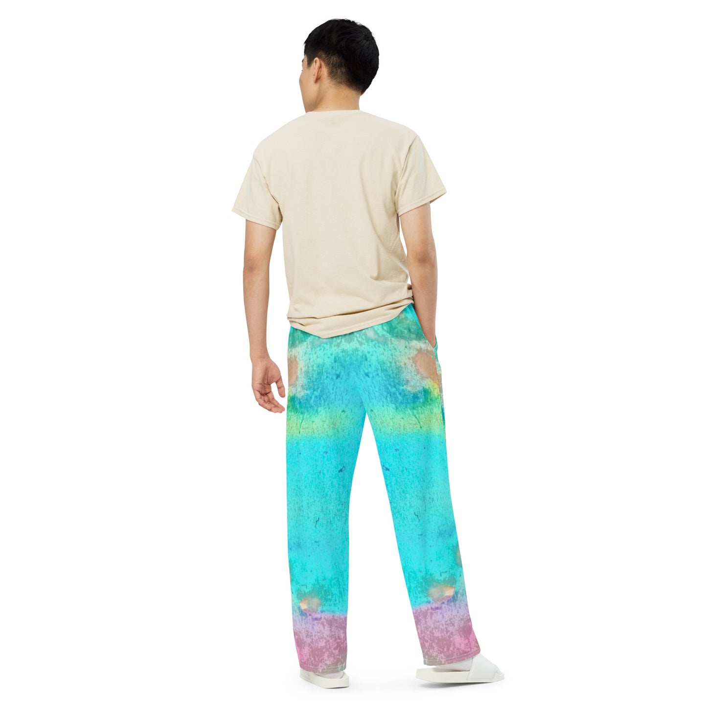 All-over print unisex wide-leg pants