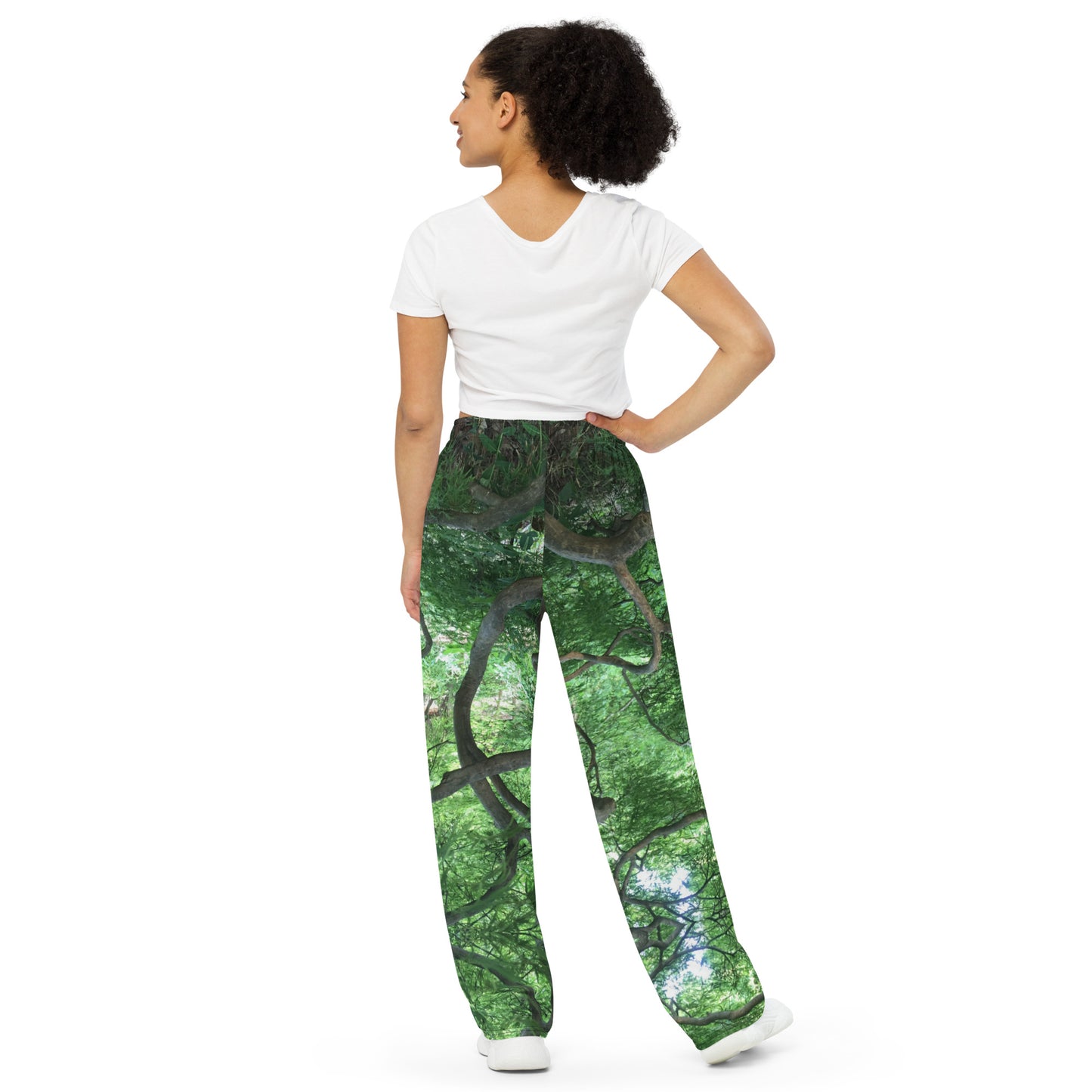 UNISEX WIDE-LEG PANTS :CASCADING JAPANESE MAPLE