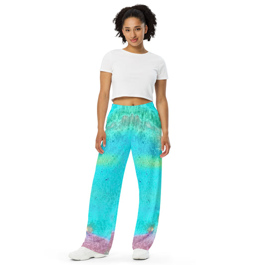 All-over print unisex wide-leg pants