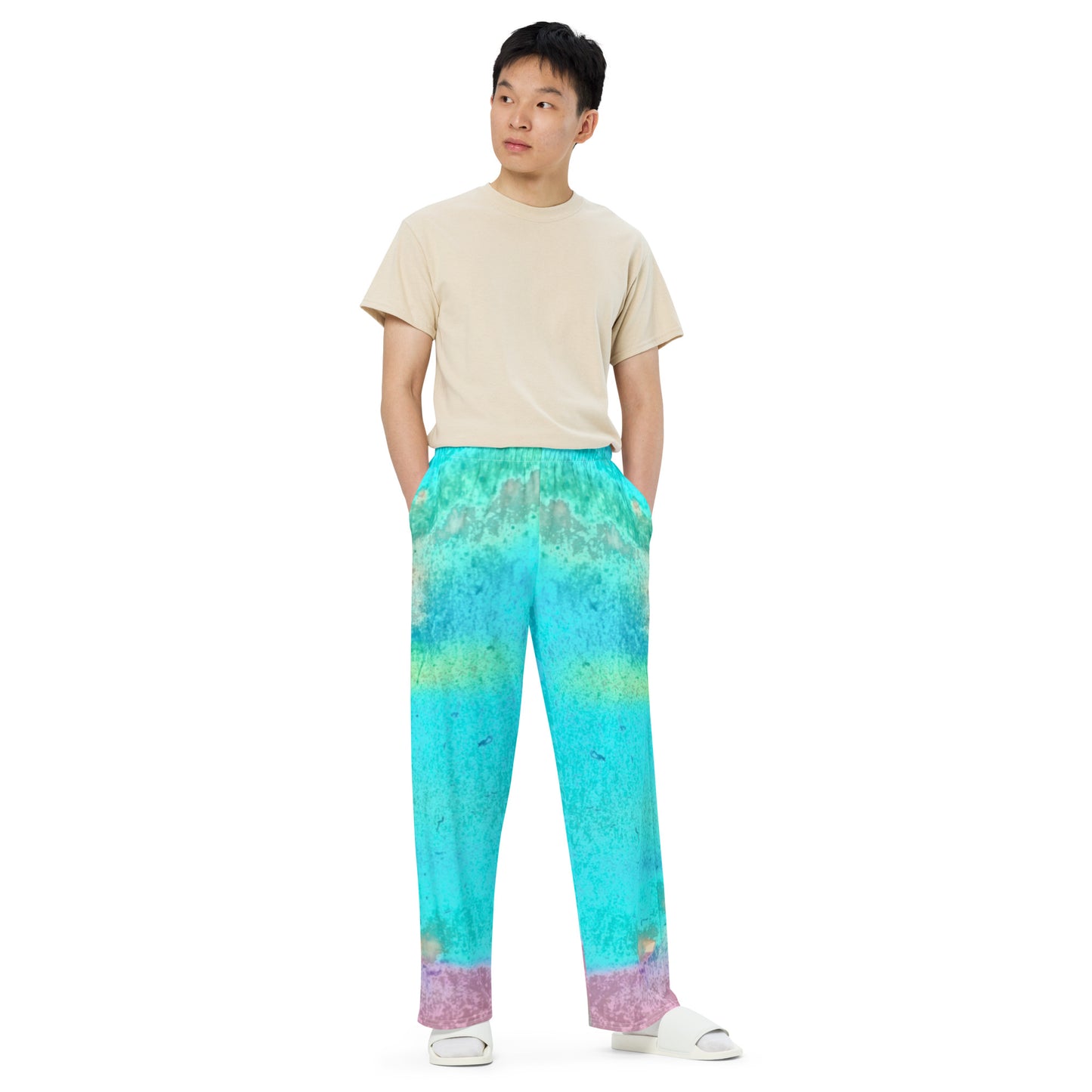 All-over print unisex wide-leg pants