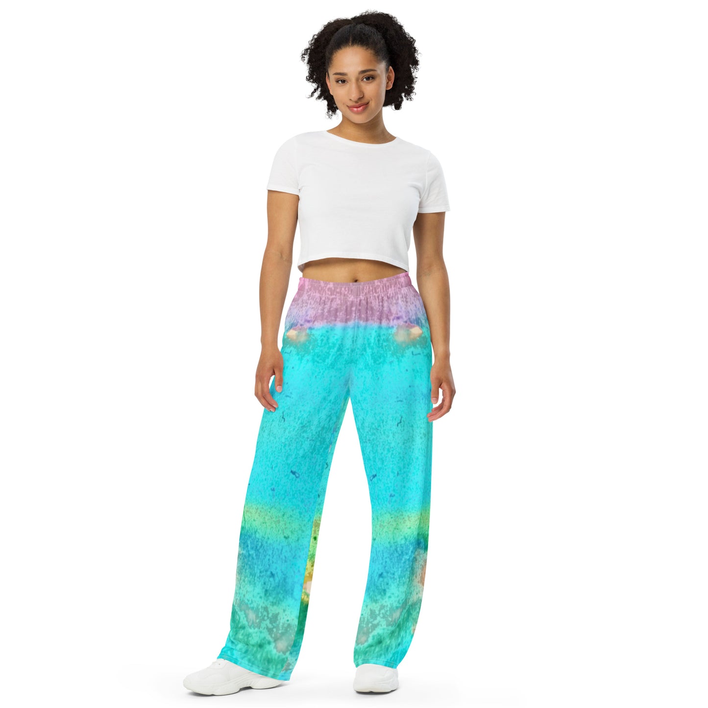 UNISEX WIDE-LEG PANTS : TROPICAL WATER MOVEMENT