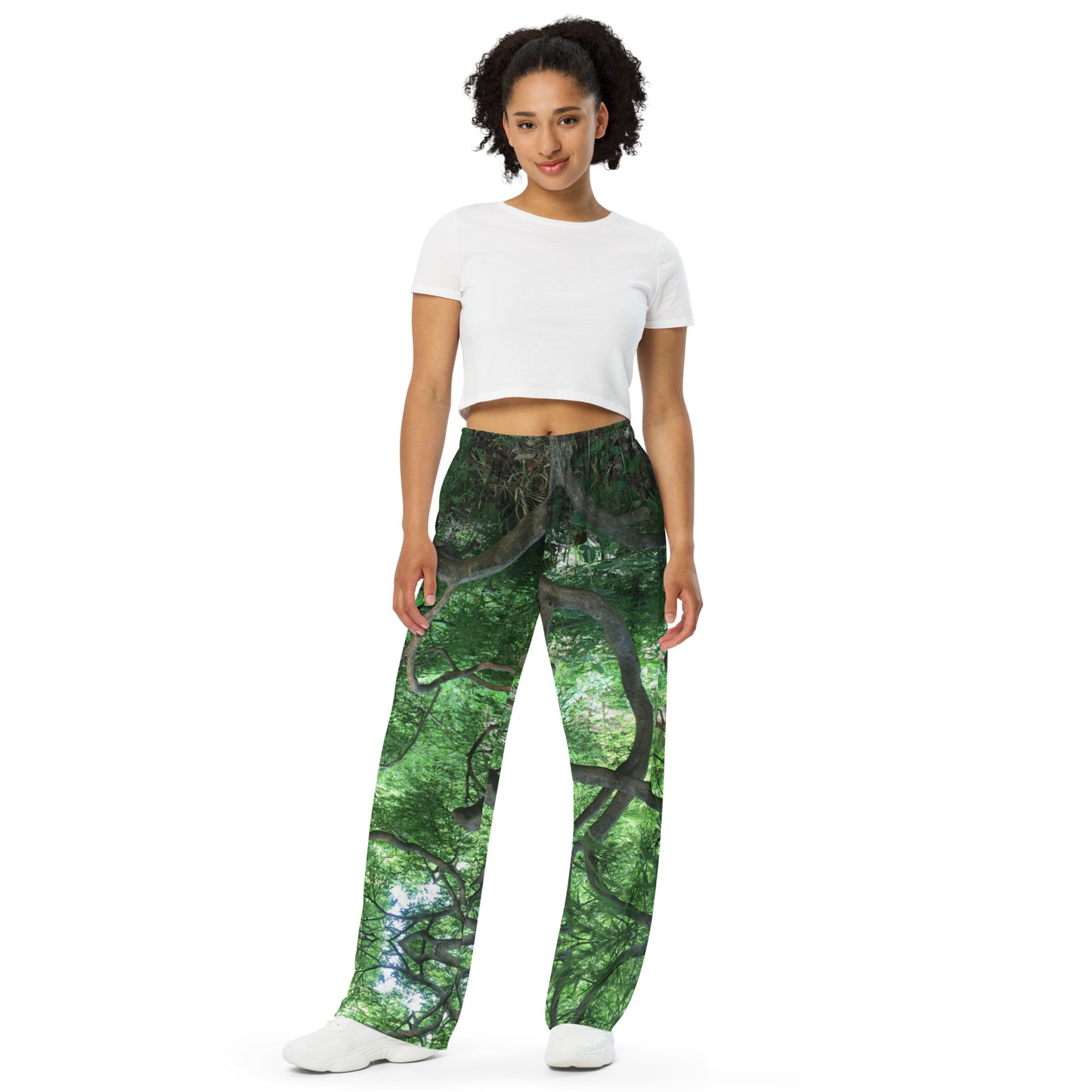 UNISEX WIDE-LEG PANTS :CASCADING JAPANESE MAPLE