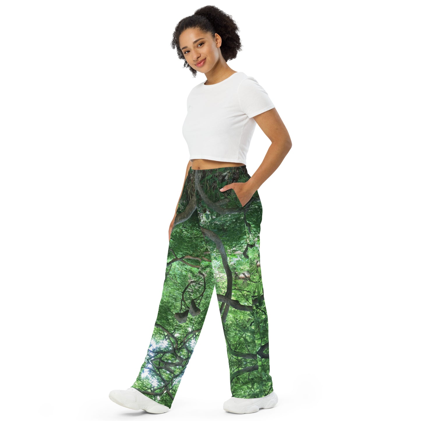 UNISEX WIDE-LEG PANTS :CASCADING JAPANESE MAPLE