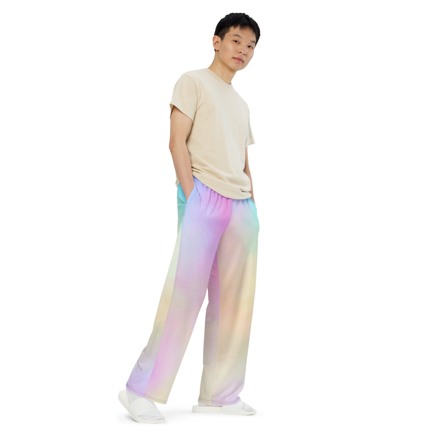 ALL AROUND UNISEX WIDE-LEG PANTS SOFT PASTELS