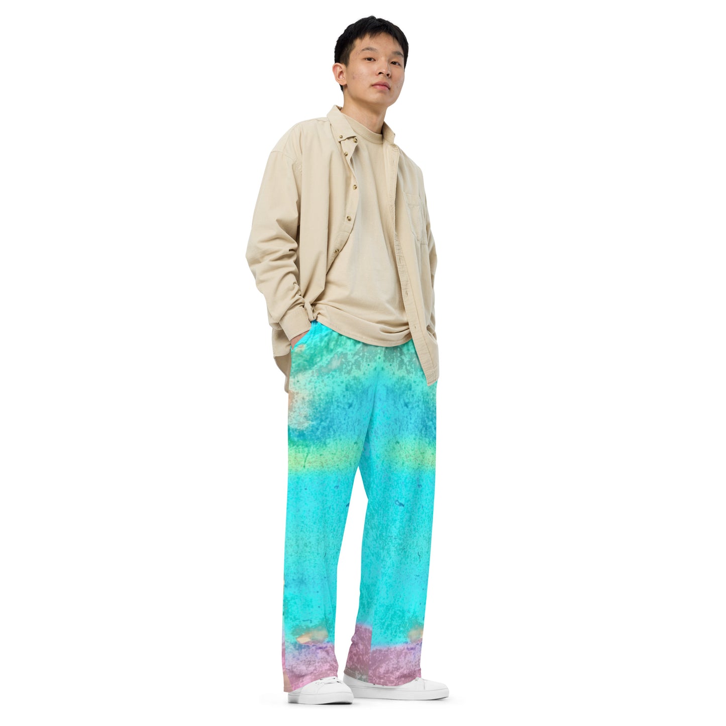 All-over print unisex wide-leg pants