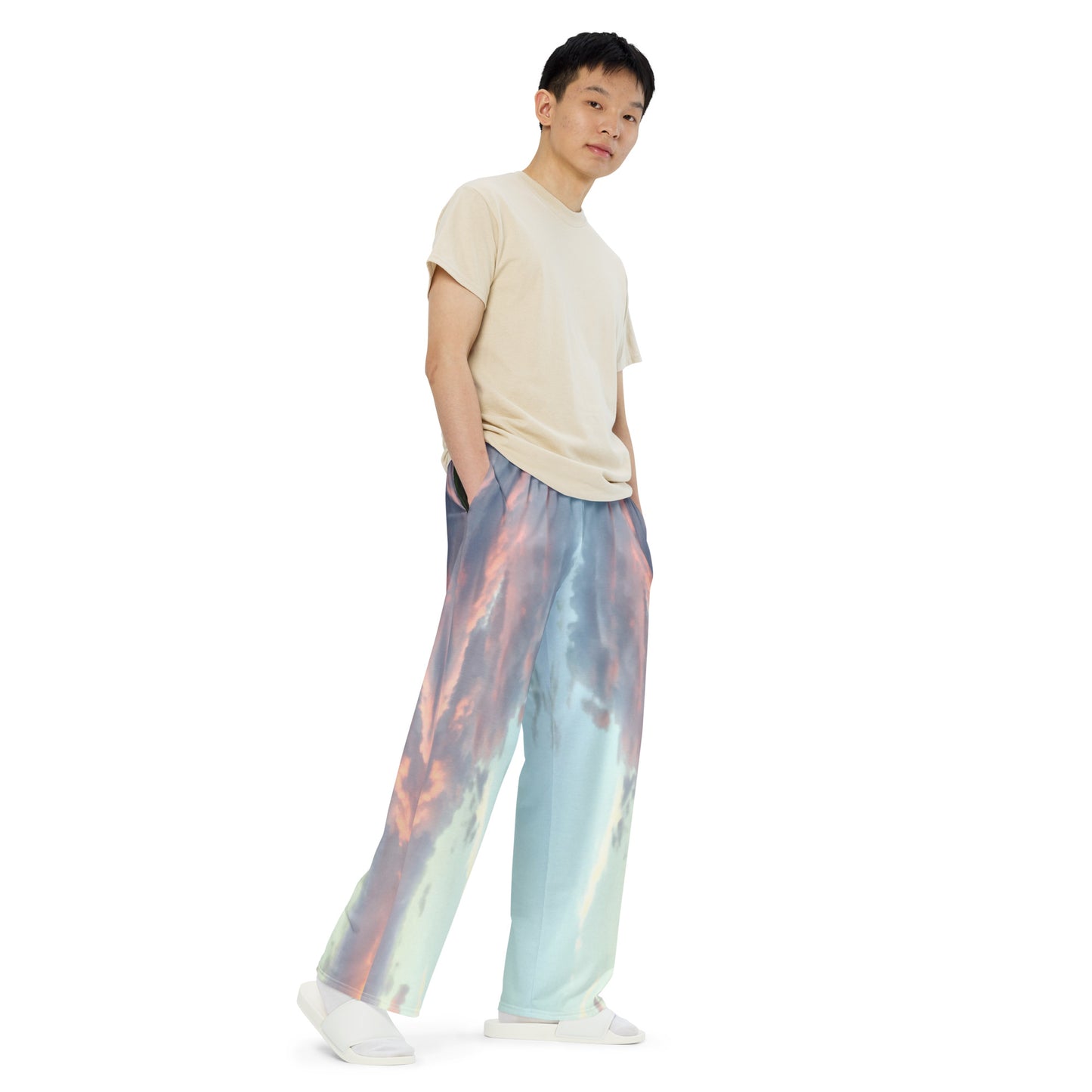 UNISEX WIDE-LEG PANTS : CLOUDS BEFORE DUSK (LIGHT)