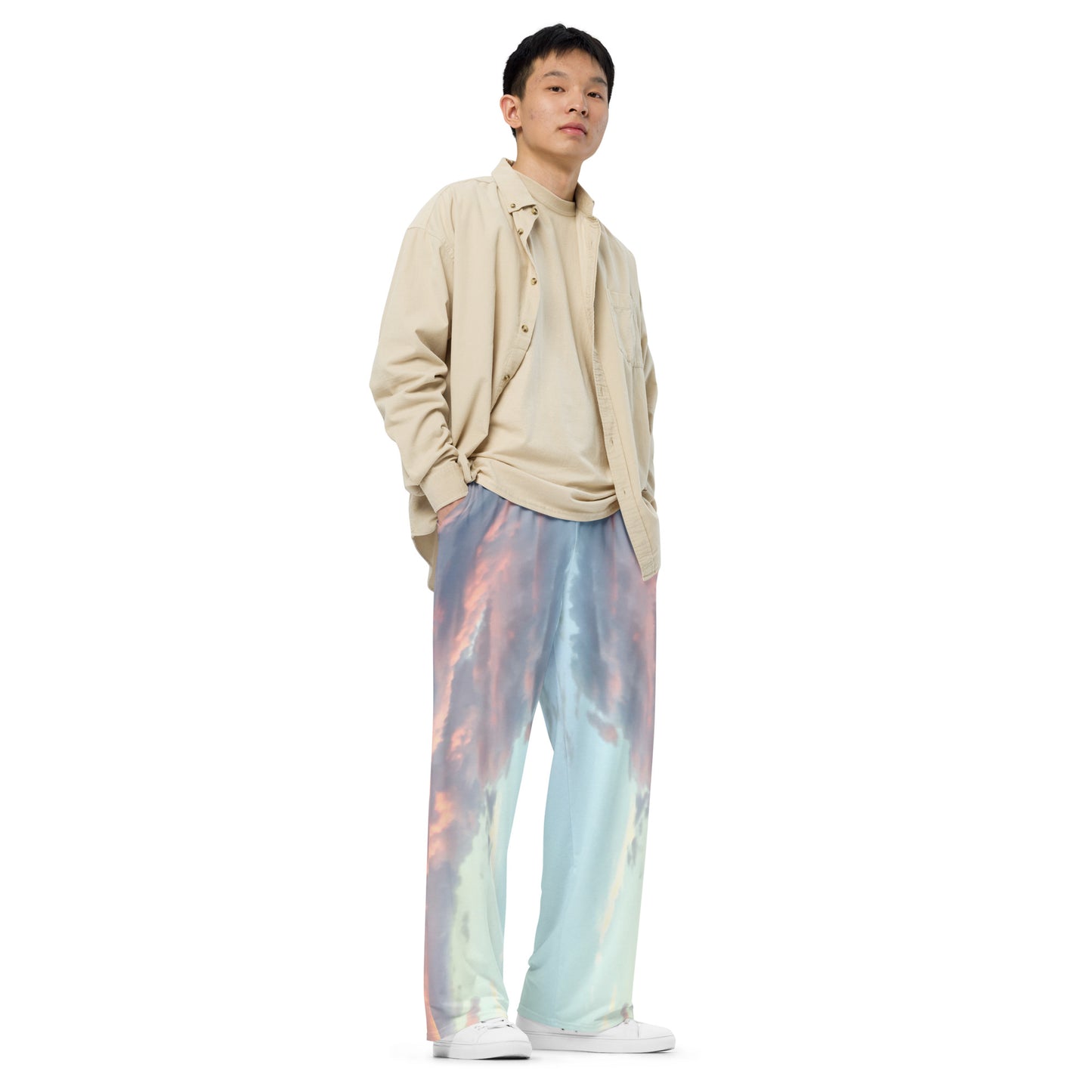 UNISEX WIDE-LEG PANTS : CLOUDS BEFORE DUSK (LIGHT)