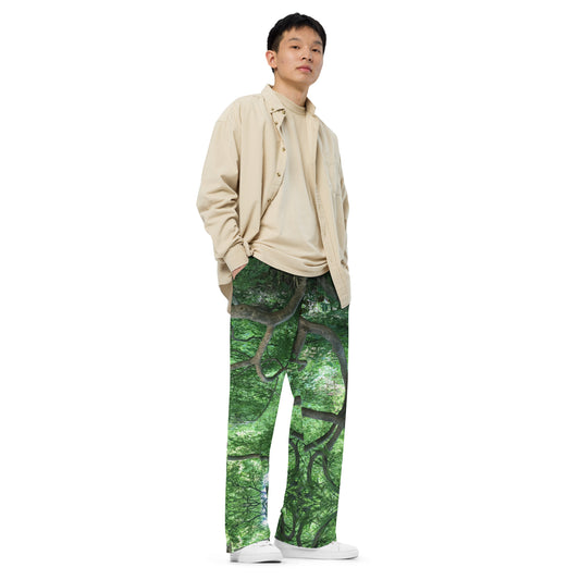 UNISEX WIDE-LEG PANTS : CASCADING JAPANESE MAPLE