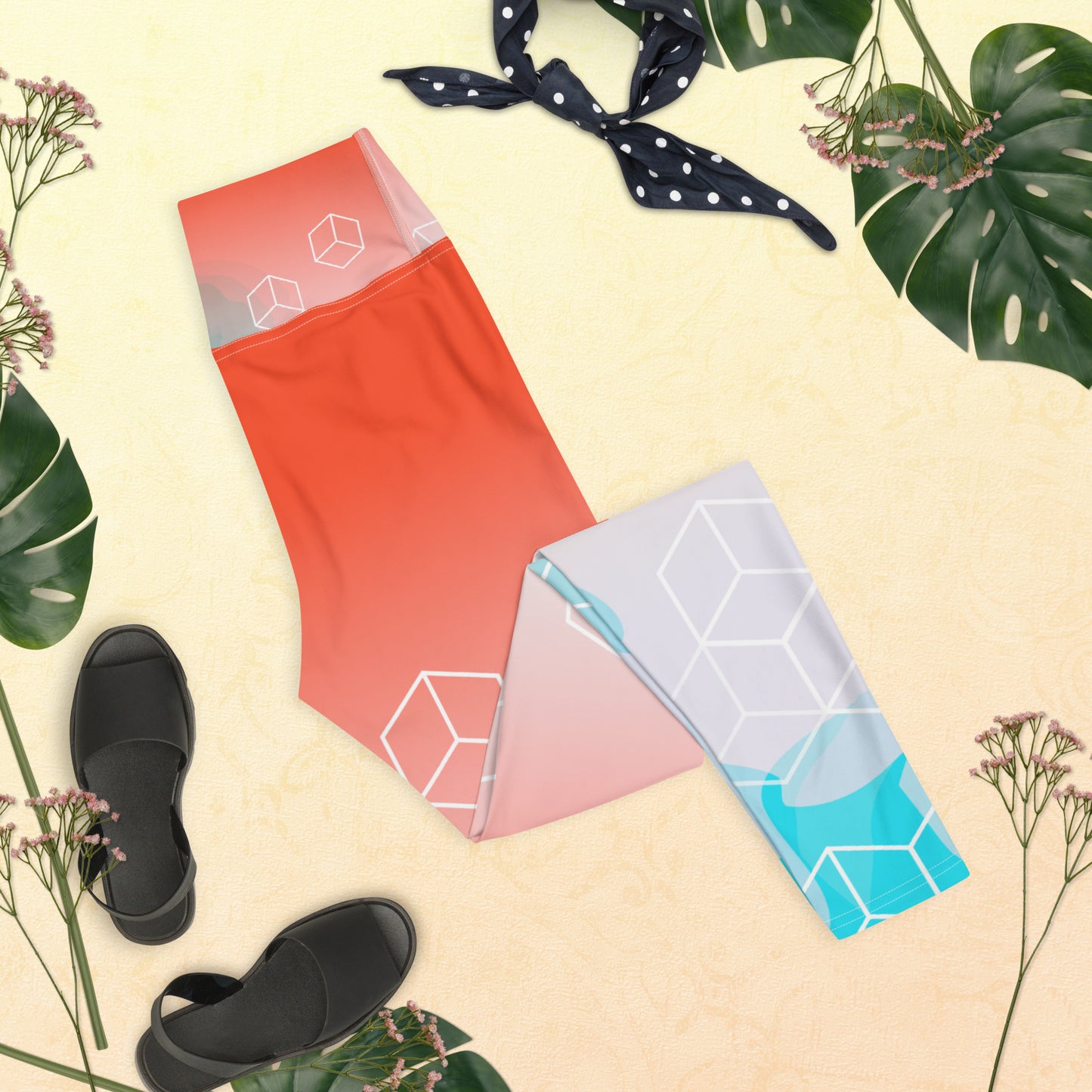 YOGA LEGGINGS : TROPICAL SKY ELEMENTALS