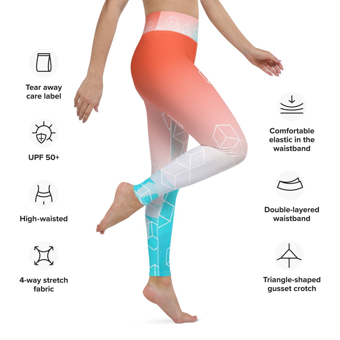 YOGA LEGGINGS : TROPICAL SKY ELEMENTALS