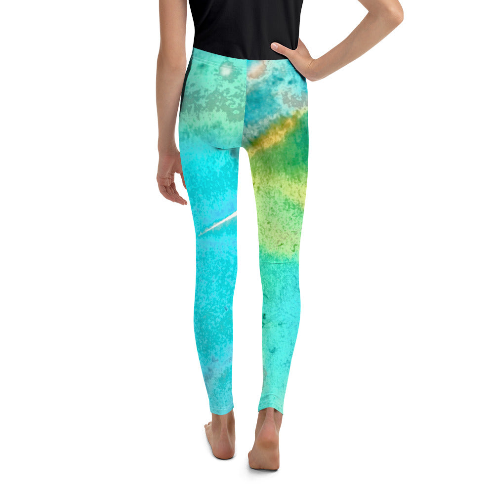 YOUTH LEGGINGS : TROPICAL WATER MOVEMENT