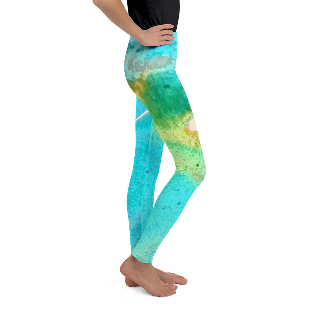 YOUTH LEGGINGS : TROPICAL WATER MOVEMENT