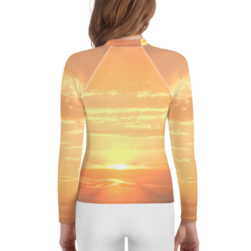 Youth Unisex Rash Guard : Western Sunset