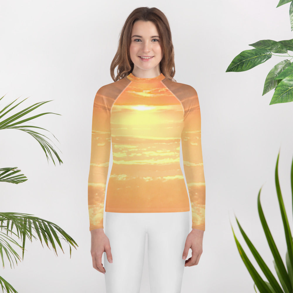 Youth Rash Guard : Western Sunset