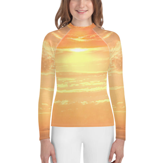 Youth Unisex Rash Guard : Western Sunset