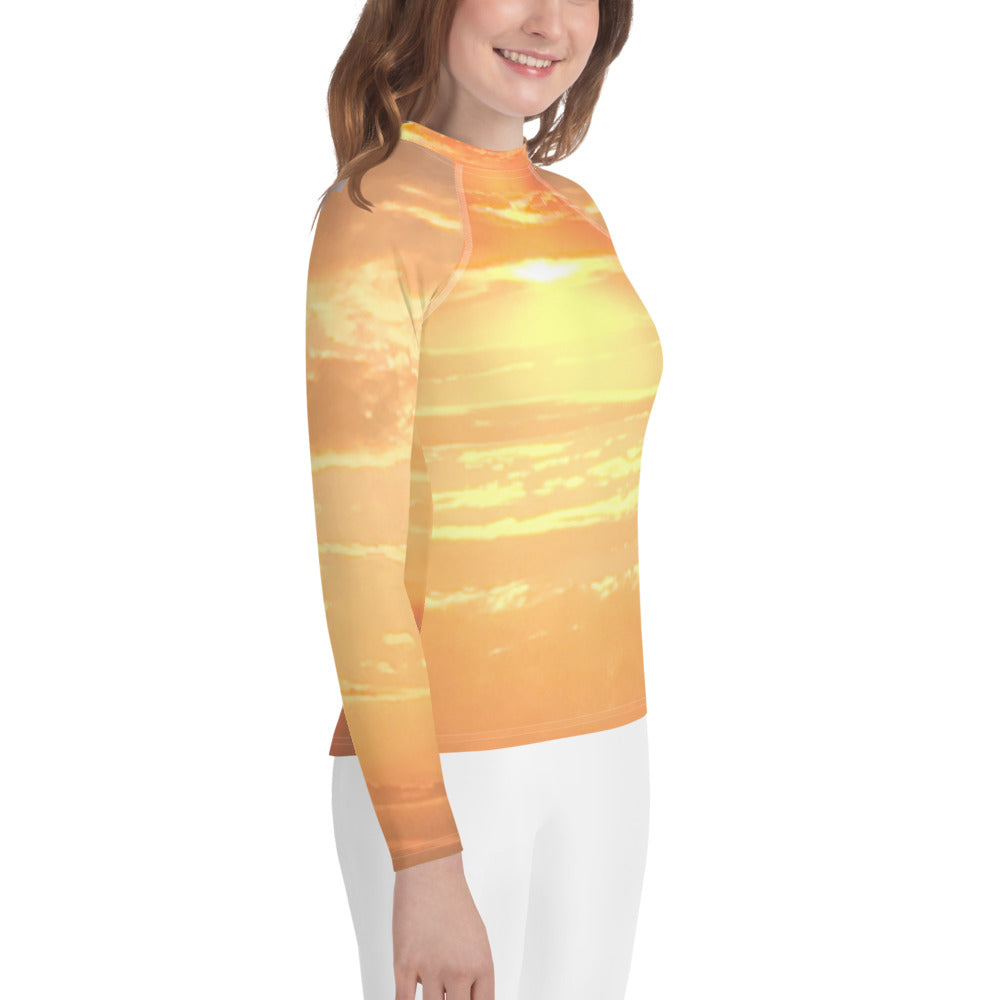 Youth Unisex Rash Guard : Western Sunset