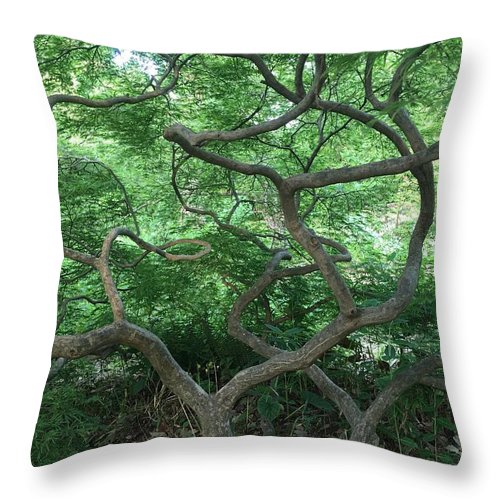 Cascading Japanese Maple - Throw Pillow