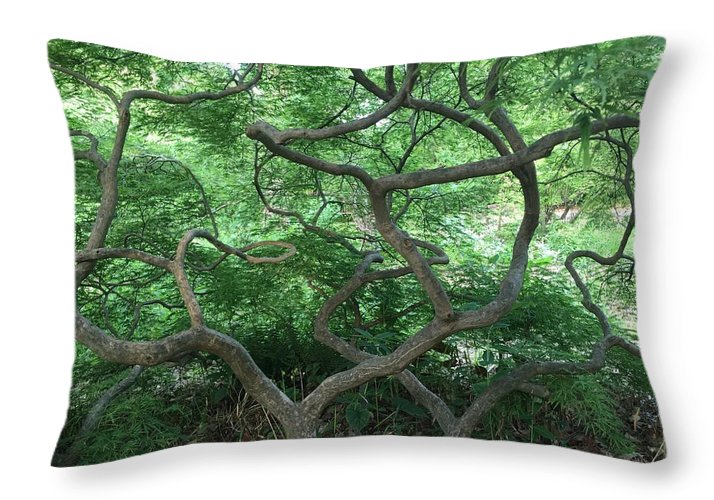 Cascading Japanese Maple - Throw Pillow