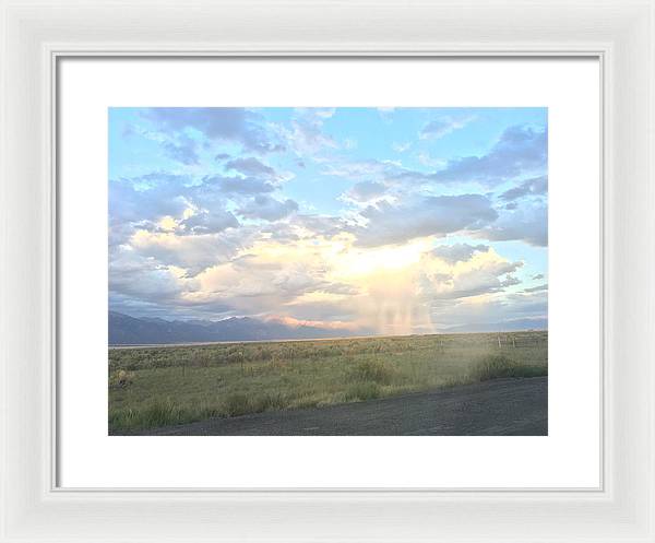 Far Away Rain - Framed Print