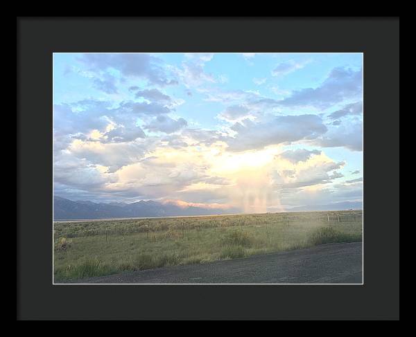 Far Away Rain - Framed Print