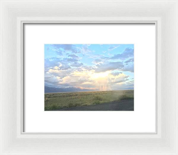 Far Away Rain - Framed Print