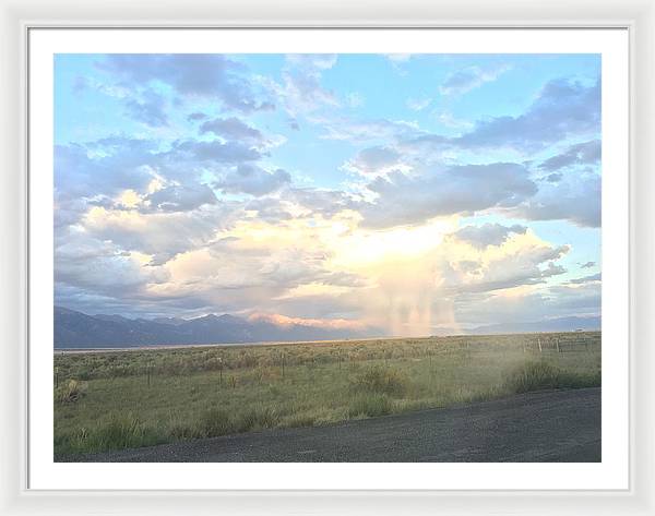 Far Away Rain - Framed Print